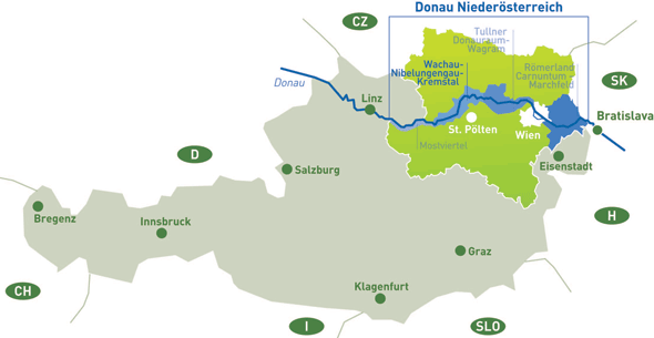 Anreiseskizze © Donau Niederösterreich Tourismus GmbH
